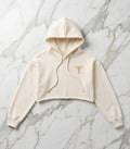Sudadera Crop - Blanco Hueso