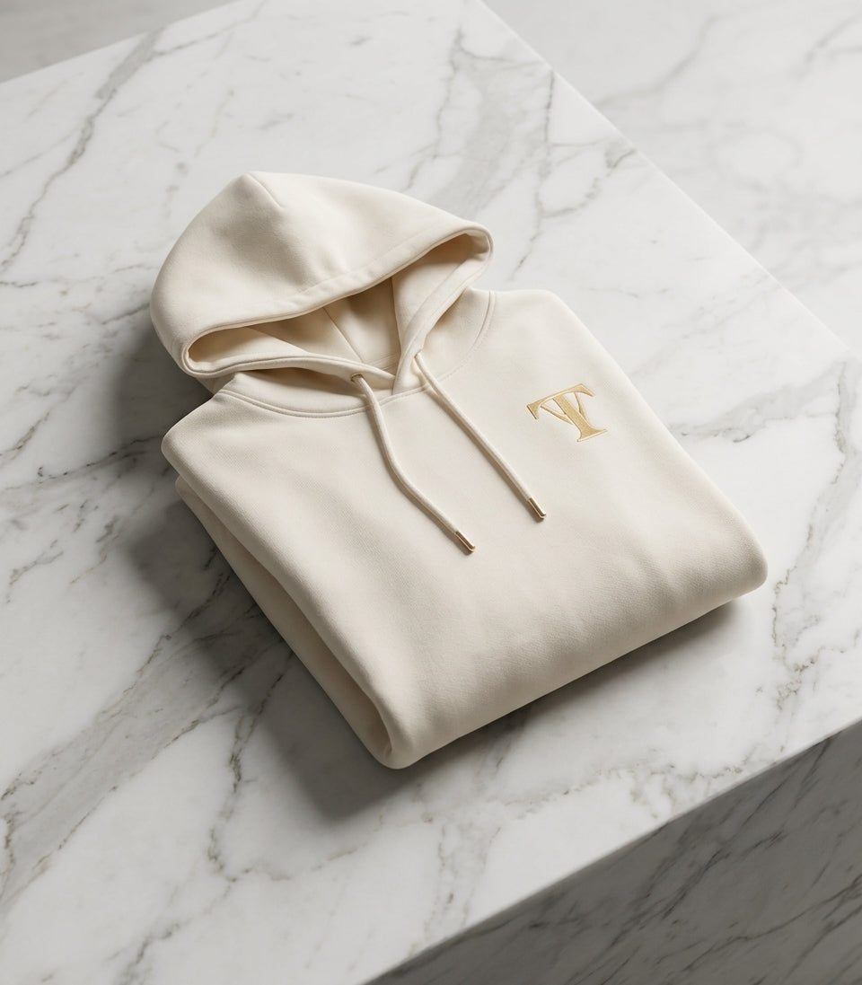 Sudadera Crop - Blanco Hueso